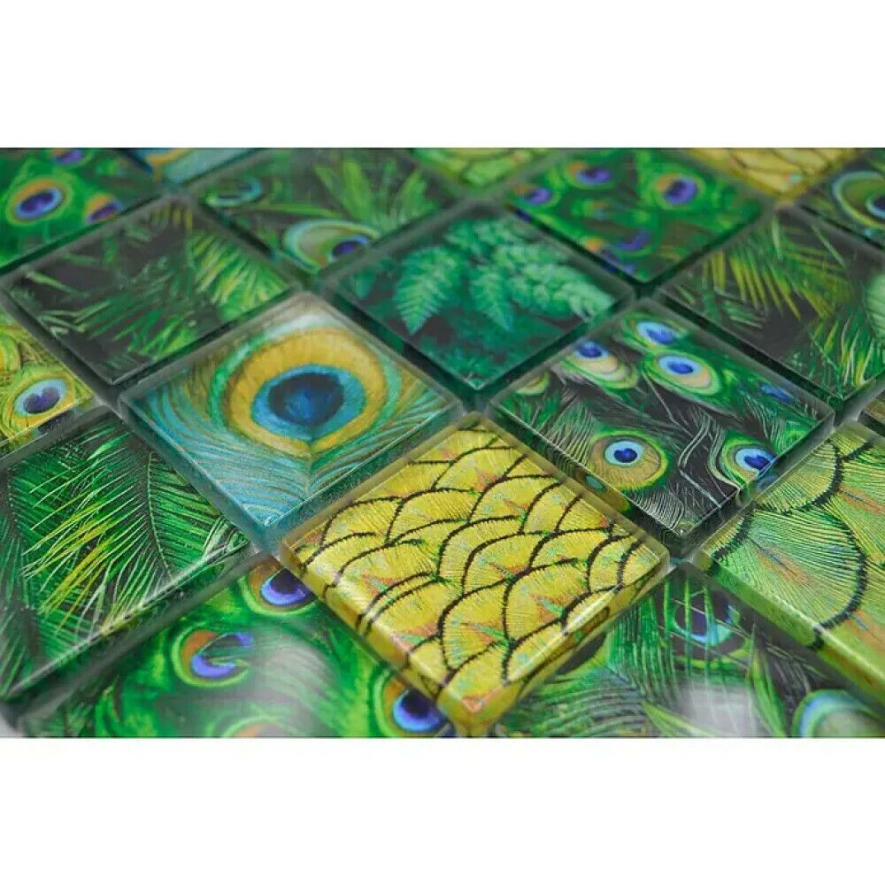 Mosaiikkilaatta Crystal Wildlife XCM WL88 Vihreä 29,8 x 29,8 cm