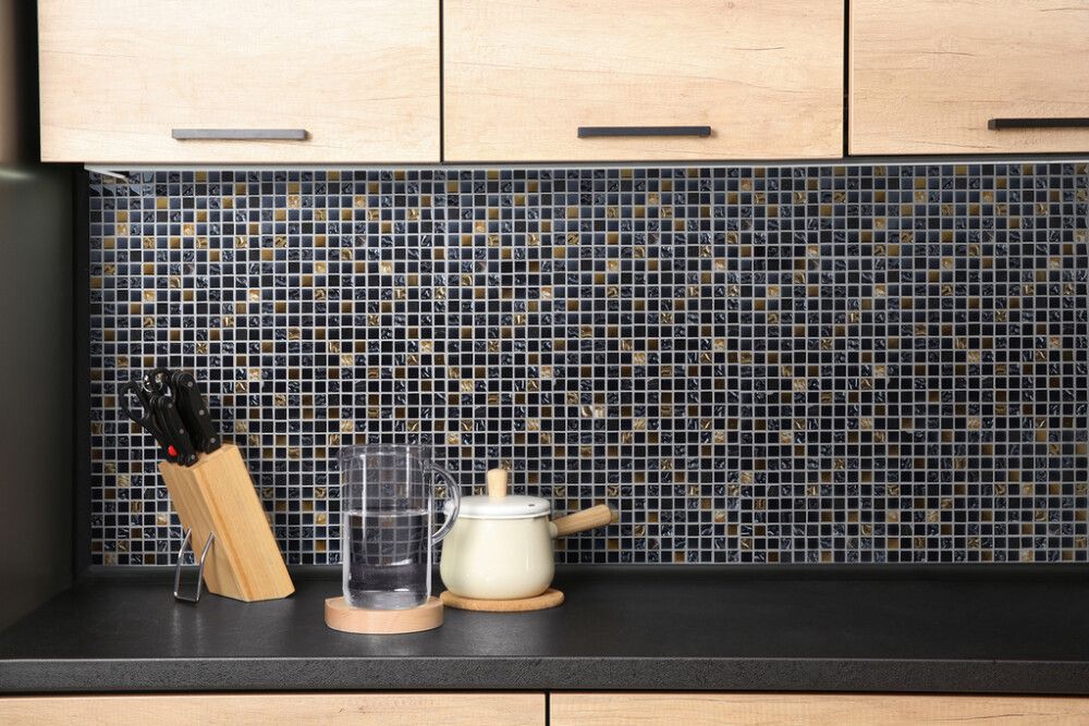 Mosaiikkilaatta Crystal Mix XCM M650 Musta/Kulta 30 x 30 cm