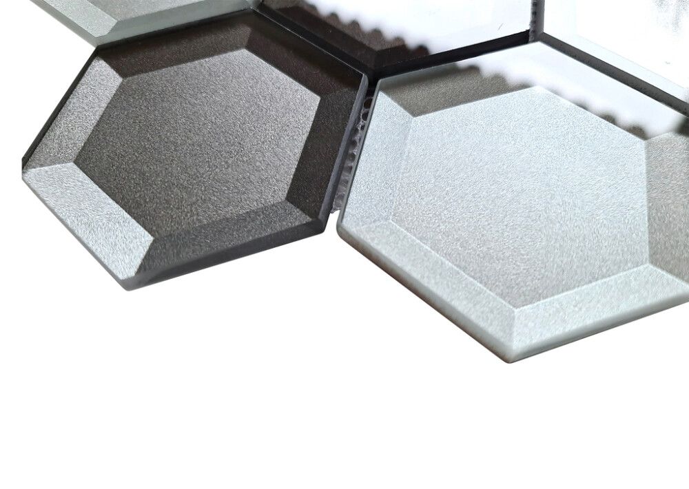 Mosaiikkilaatta Hexagon Crystal XBH HX159 22,5 x 26,5 cm Ruskea/Valkoinen