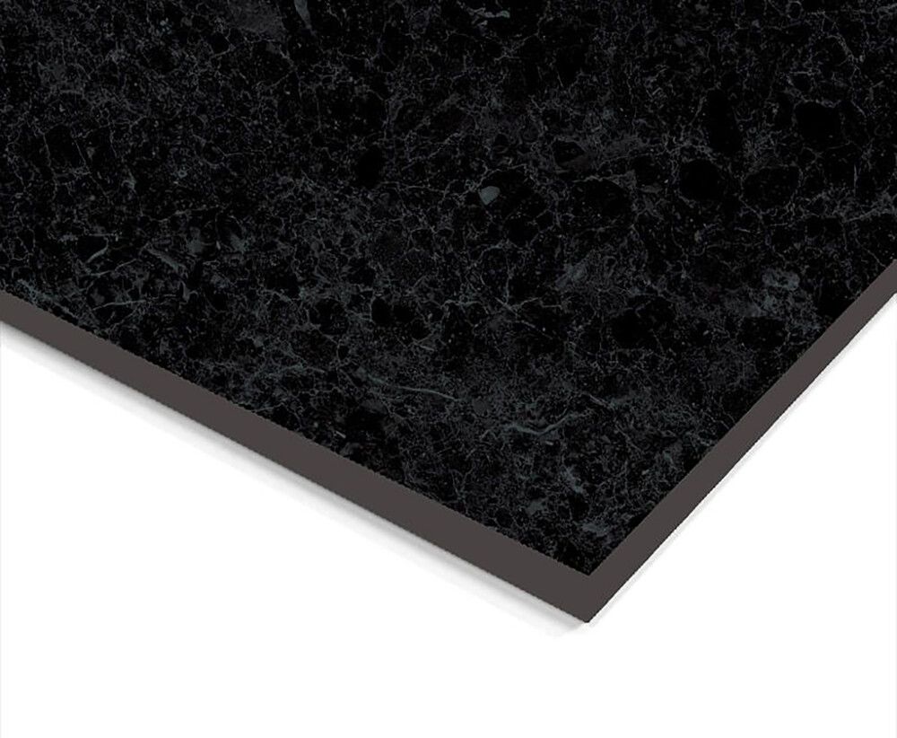 Lattialaatta Corso Italia Marble Mix kiiltävä musta 60 x 60 cm