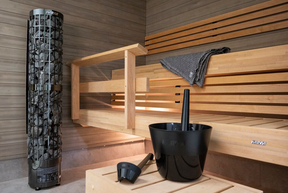 Saunakiulu + löylykauha Harvia Click musta 7 l