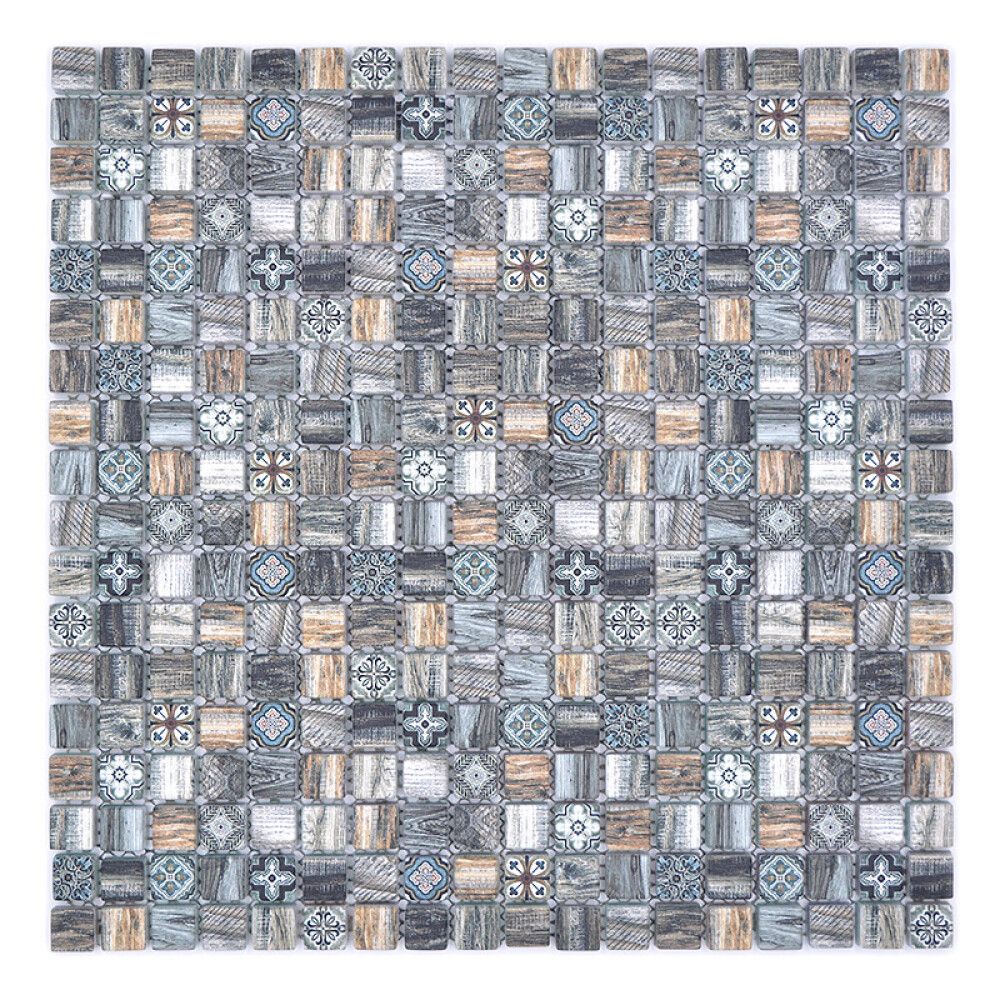 Mosaiikkilaatta Fliesen Quadrat Crystal monivärinen 30 x 30 cm
