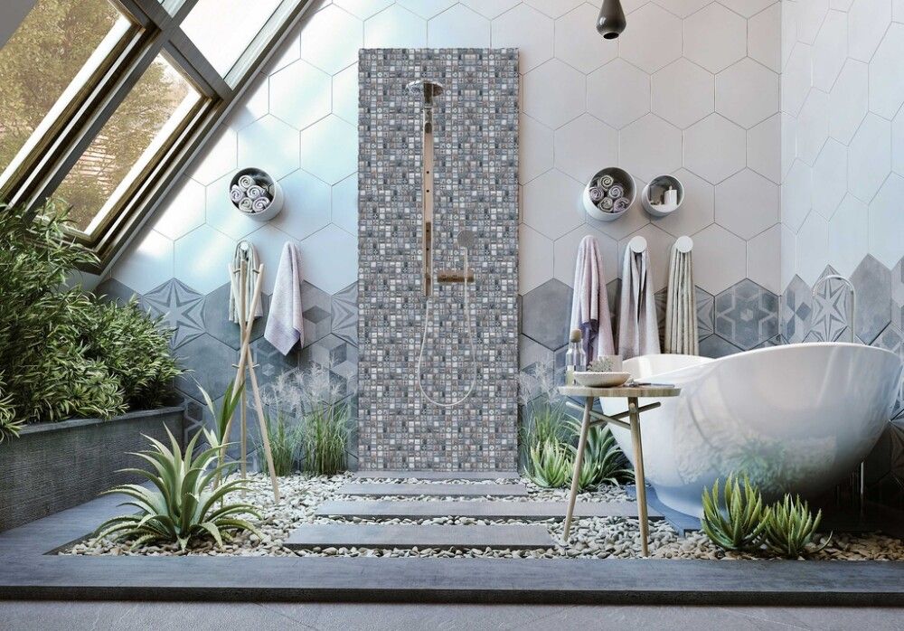 Mosaiikkilaatta Fliesen Quadrat Crystal monivärinen 30 x 30 cm