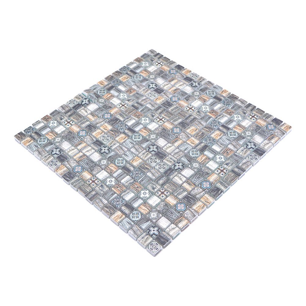 Mosaiikkilaatta Fliesen Quadrat Crystal monivärinen 30 x 30 cm