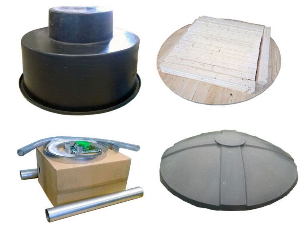 Kylpytynnyri Plastweld PW-SPA Classic koottava puu-tummanharmaa