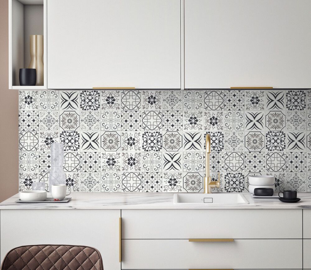 Mosaiikkilaatta XCM 8RBW97 Musta/Valkoinen 30 x 30 cm