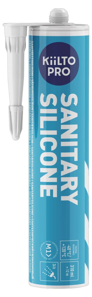 Saniteettisilikoni Kiilto Pro 00 väritön 310 ml