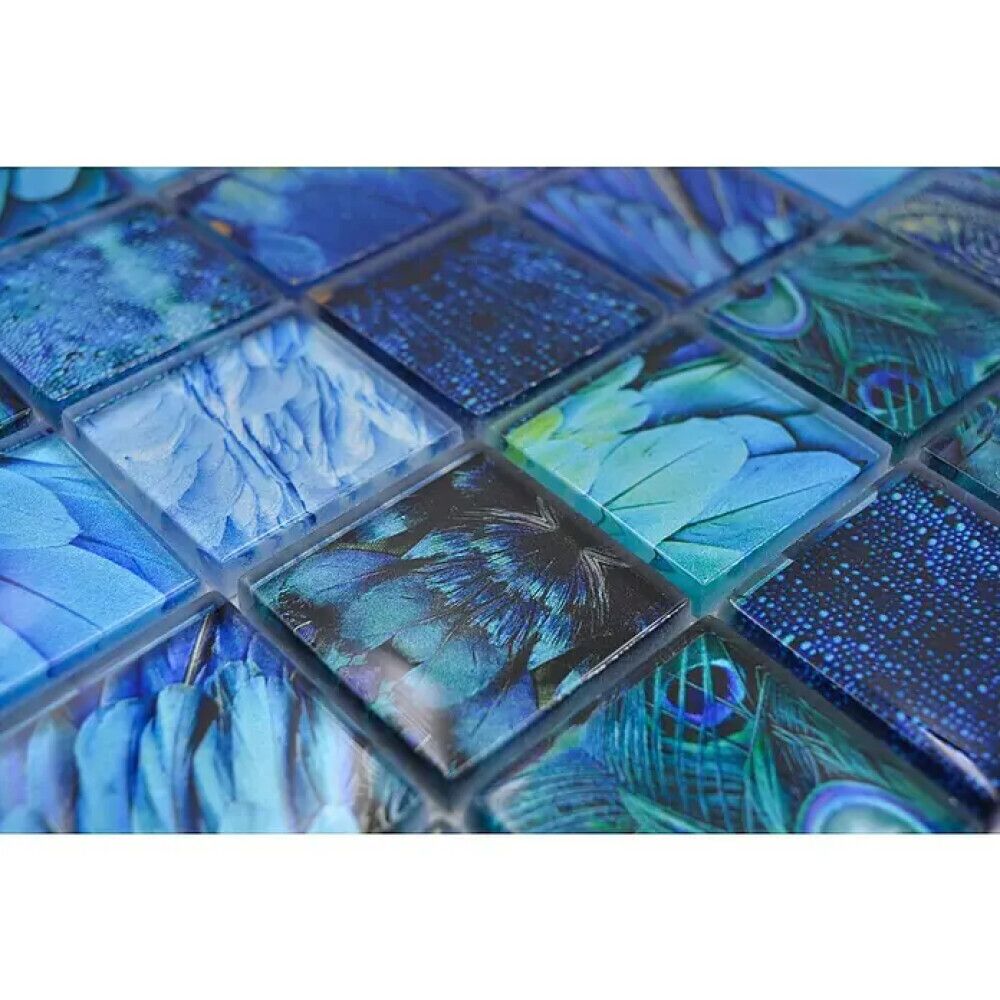 Mosaiikkilaatta Crystal Wildlife XCM WL78 Sininen 29,8 x 29,8 cm