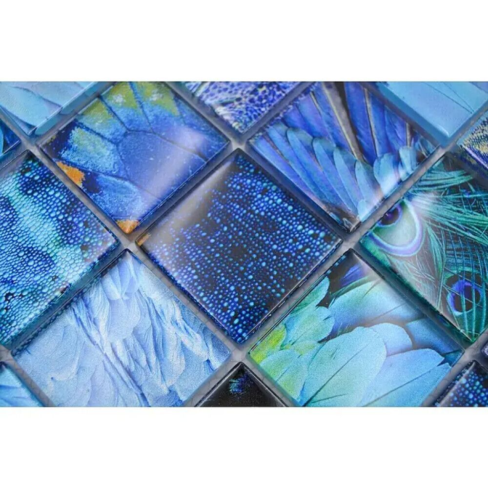 Mosaiikkilaatta Crystal Wildlife XCM WL78 Sininen 29,8 x 29,8 cm