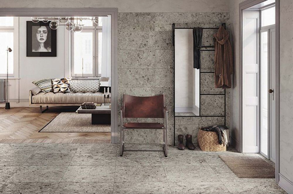 Lattialaatta Corso Italia Marble Mix mattaharmaa 60 x 60 cm