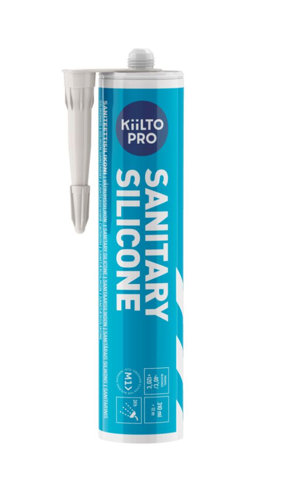 Saniteettisilikoni Kiilto Pro 10 traffic white 310 ml