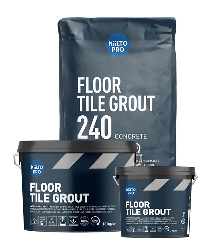 Lattiasaumalaasti Kiilto Pro Floor Tile Grout 240 Harmaa 3 kg