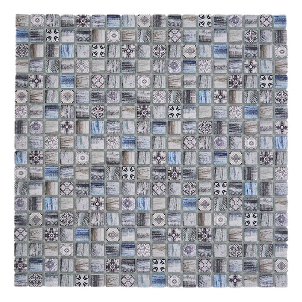 Mosaiikkilaatta Fliesen Quadrat Crystal monivärinen 30 x 30 cm