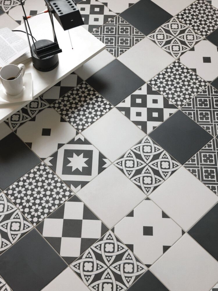 Seinä-/lattialaatta Retro valkoinen 20 x 20 cm