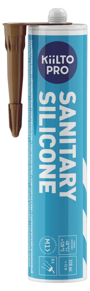 Saniteettisilikoni Kiilto Pro 33 cocoa 310 ml