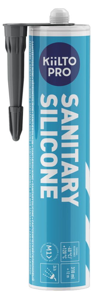 Saniteettisilikoni Kiilto Pro 48 antracite 310 ml