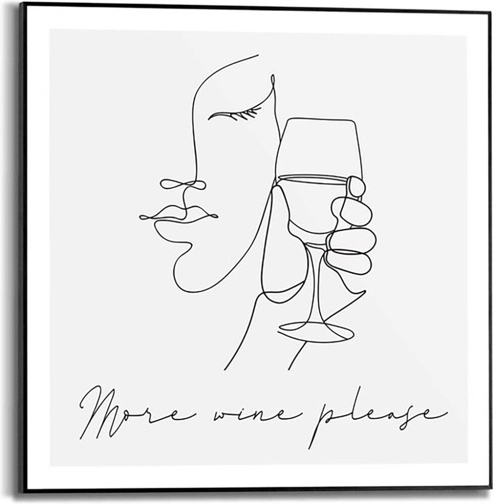 Sisustustaulu Reinders More Wine Please 50 x 50 cm