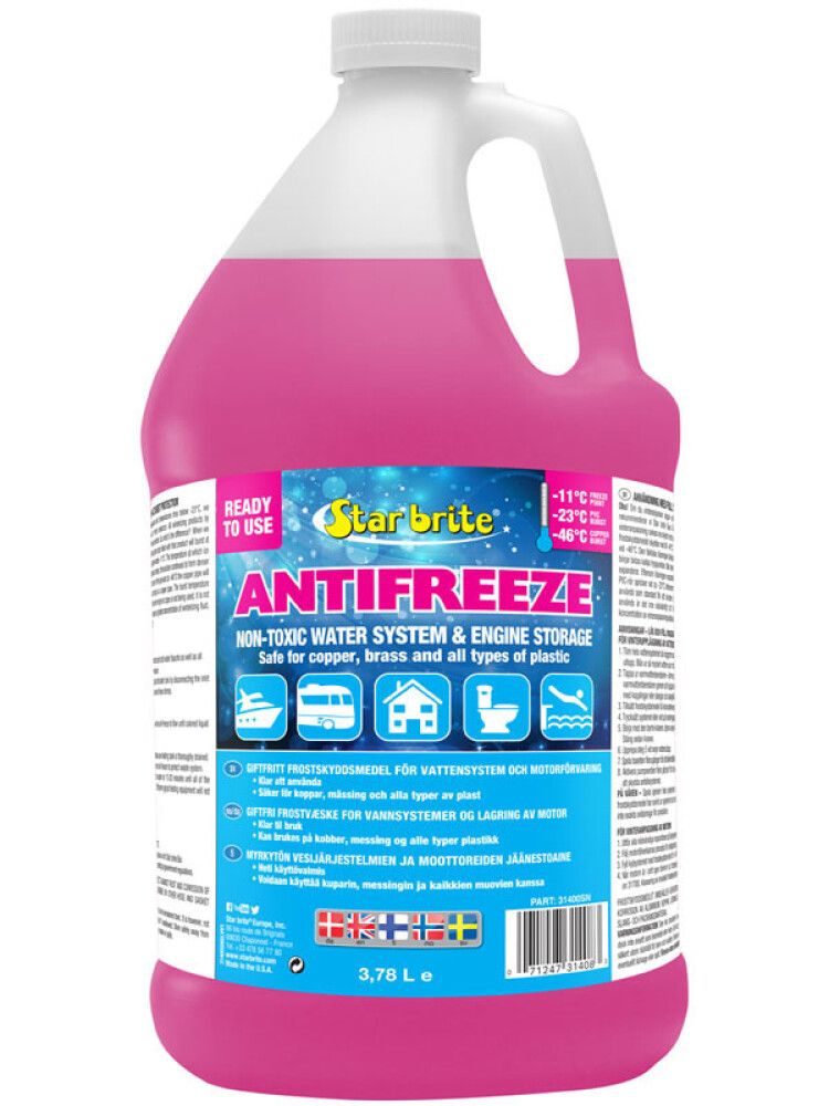 Myrkytön kausisäilytysneste Star Brite Anti Freeze -46°C