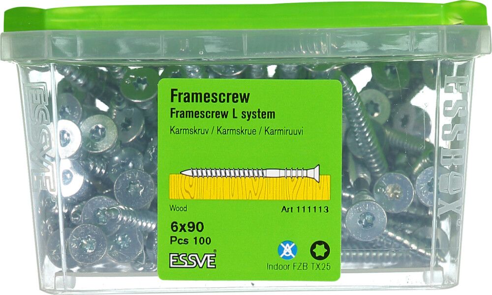 Karmiruuvi ESSVE L TX25 6 x 90 mm