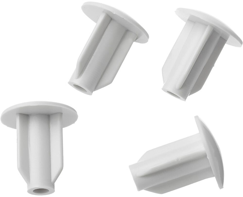 WC-ruuviaukkojen peitetulppa Gelia Valkoinen 4 kpl/pss