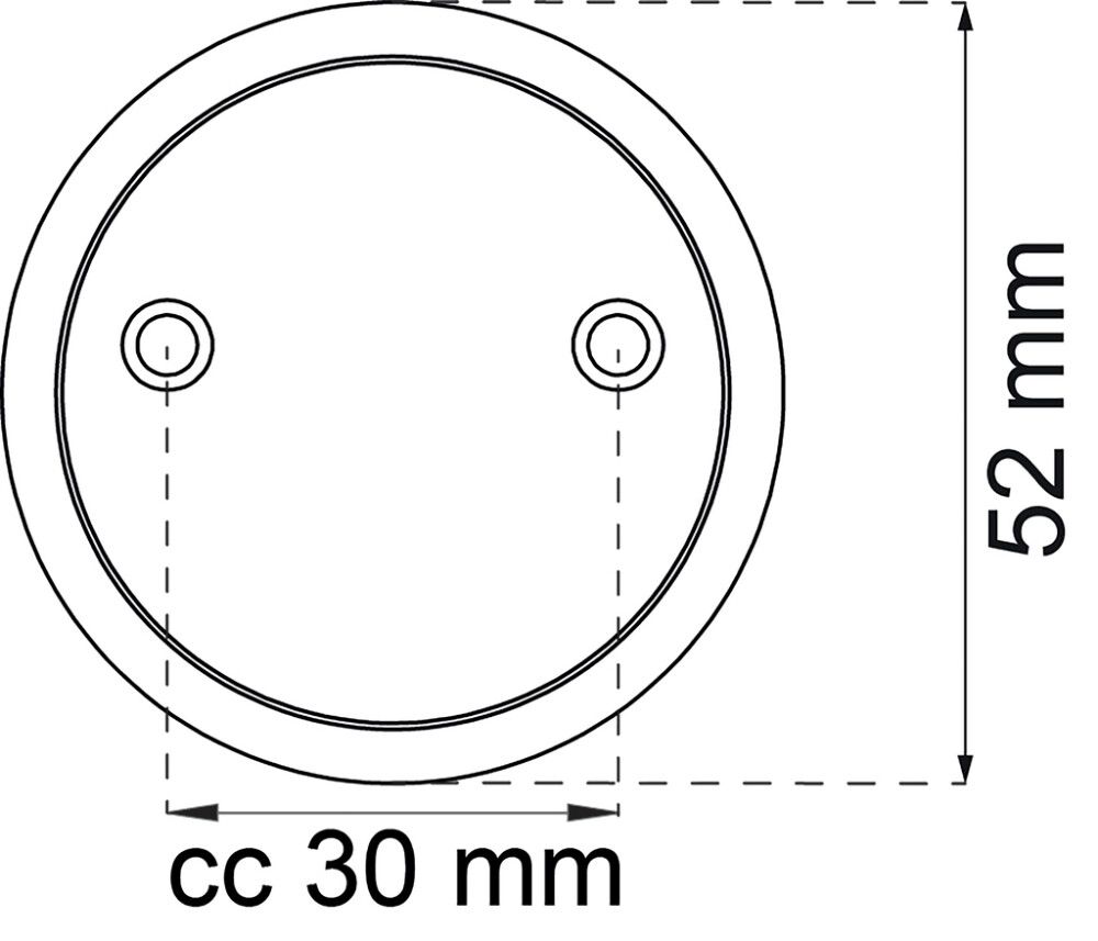 Peitekilpi Habo 4265 Clean kiillotettu Ø 52 mm