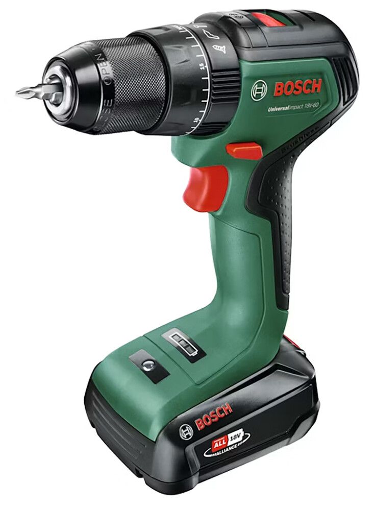 Akkuiskuporakone Bosch UniversalImpact 18V-60 + Akku 2,0 Ah