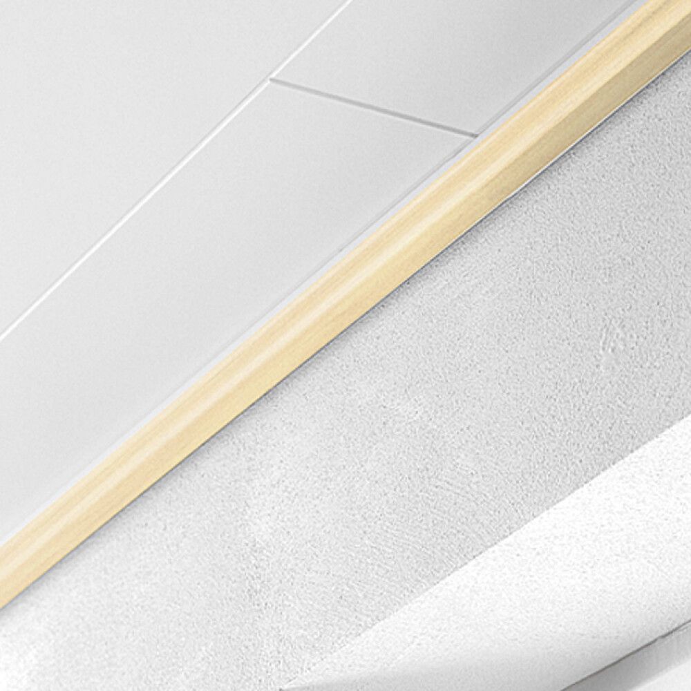 Päätelista Logoclic 16 x 36 x 2600 mm MDF Polar koivu