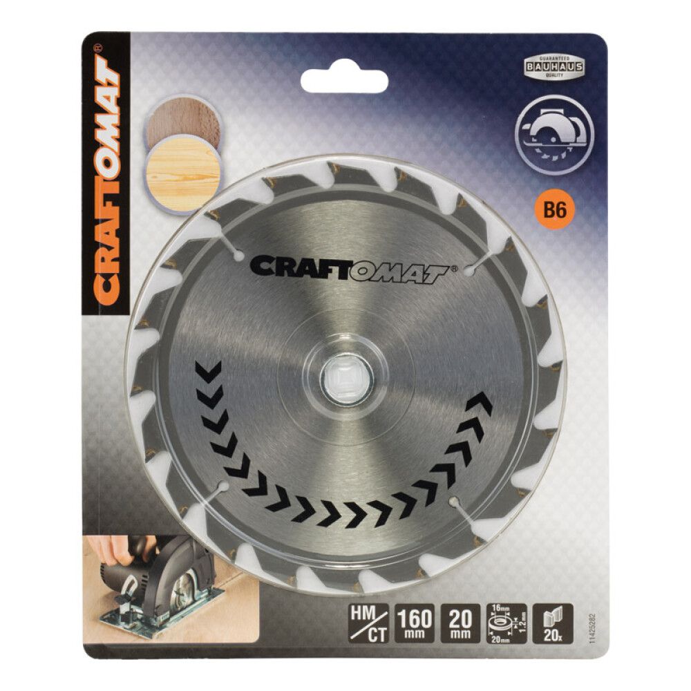 Pyörösahanterä Craftomat 20 H 160 x 20/16 mm