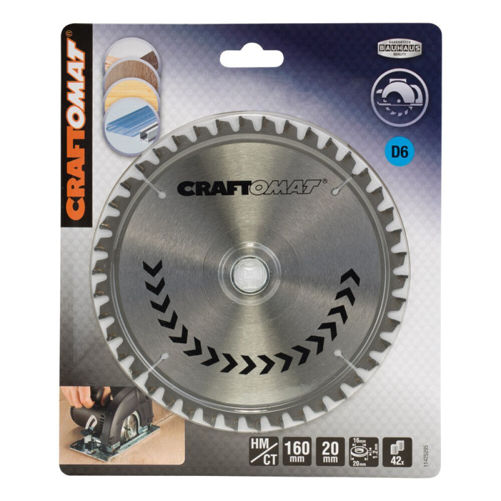 Pyörösahanterä Craftomat Alumiinille 160 x 20/16 mm