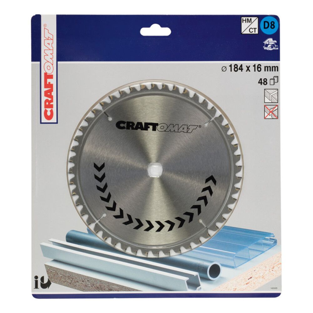 Pyörösahanterä Craftomat 184 x 16 mm 48H