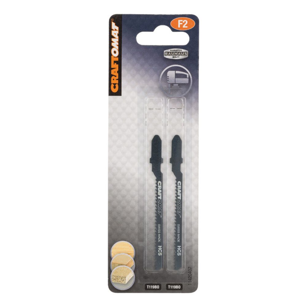 Pistosahanterä Craftomat T 119 BO 2 kpl