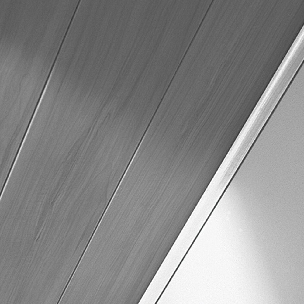 Peitelista Logoclic 6 x 25 x 2600 mm MDF Valkoinen Struktuuri