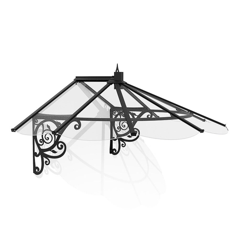 Ovikatos Lily French 1,2 x 1,8 m kirkas musta