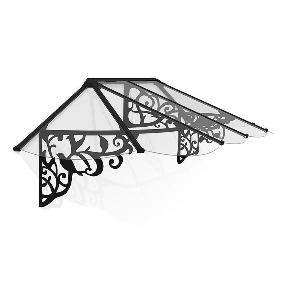 Ovikatos Lily French 0,9 x 2,7 m kirkas / musta