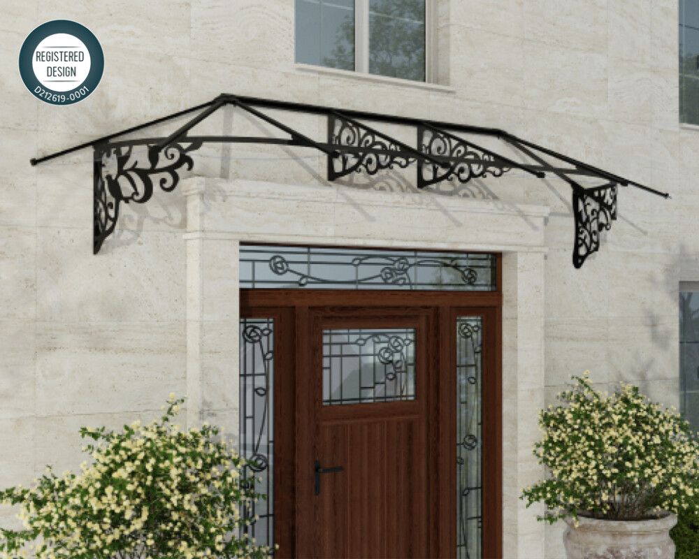 Ovikatos Lily French 0,9 x 3,2 m kirkas/musta