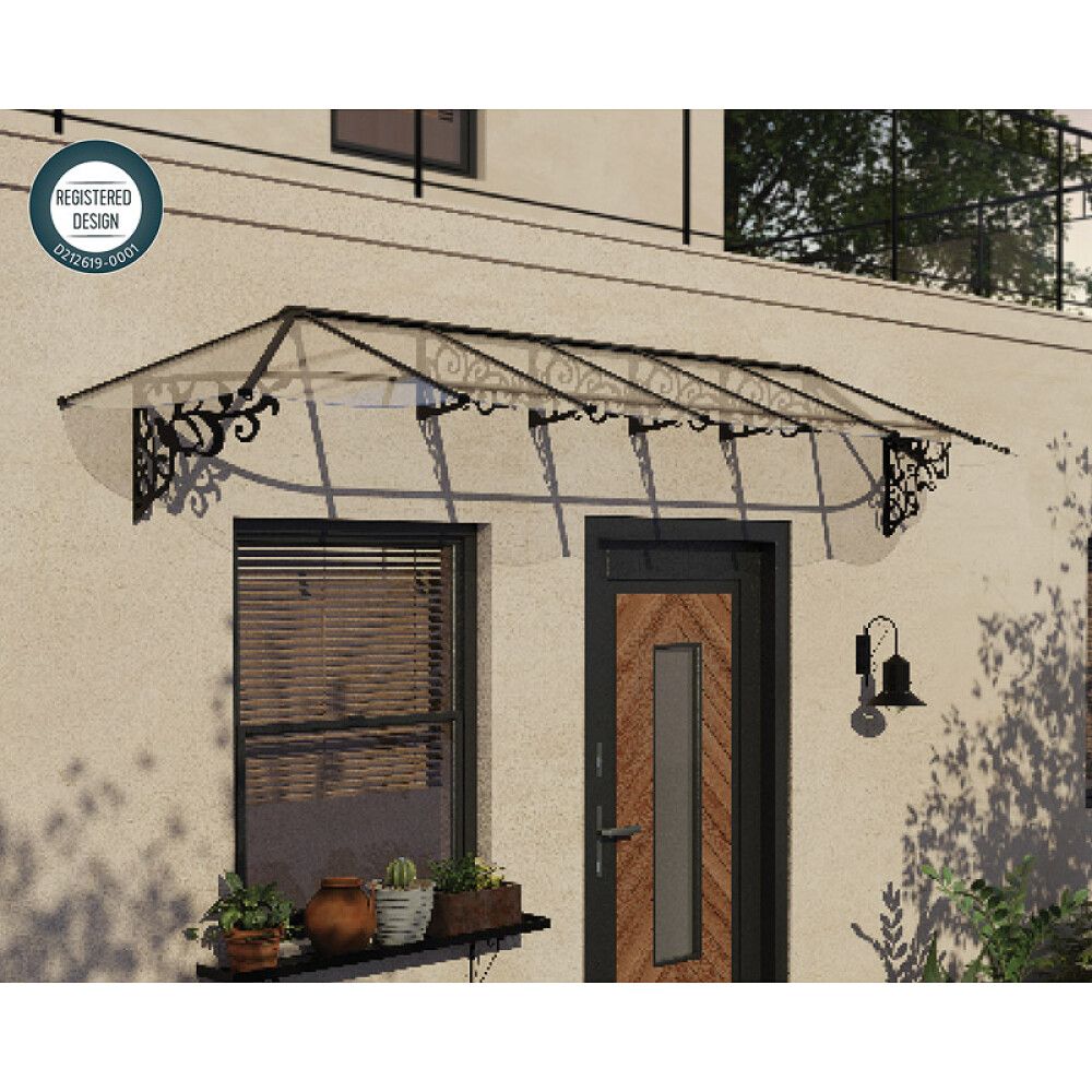 Ovikatos Lily French 0,9 x 4,2 m kirkas/musta