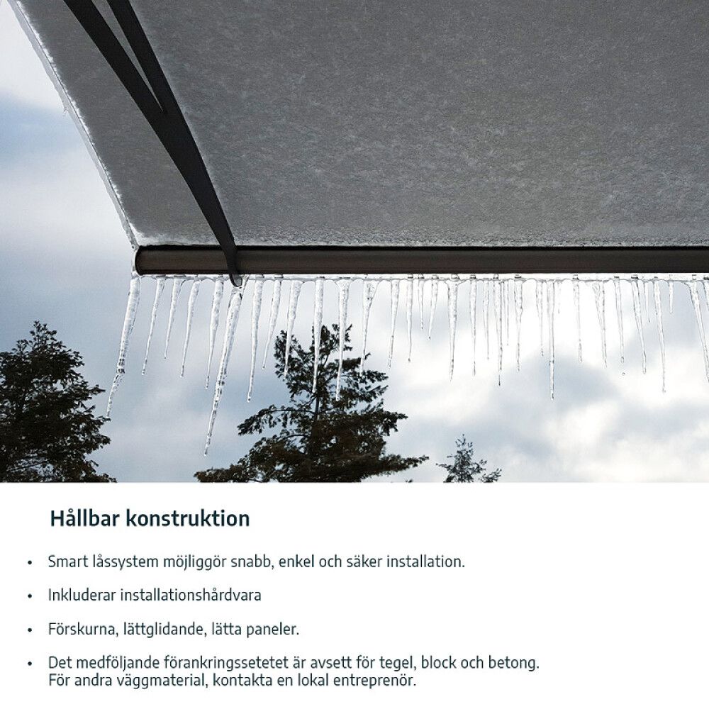 Ovikatos Lily French 0,9 x 4,2 m kirkas/musta