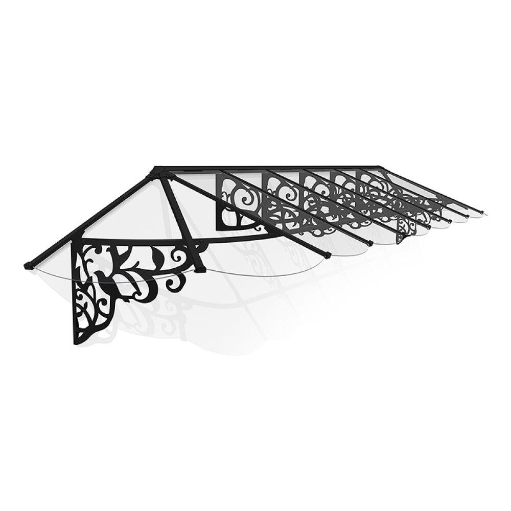 Ovikatos Lily French 0,9 x 4,7 m kirkas/musta