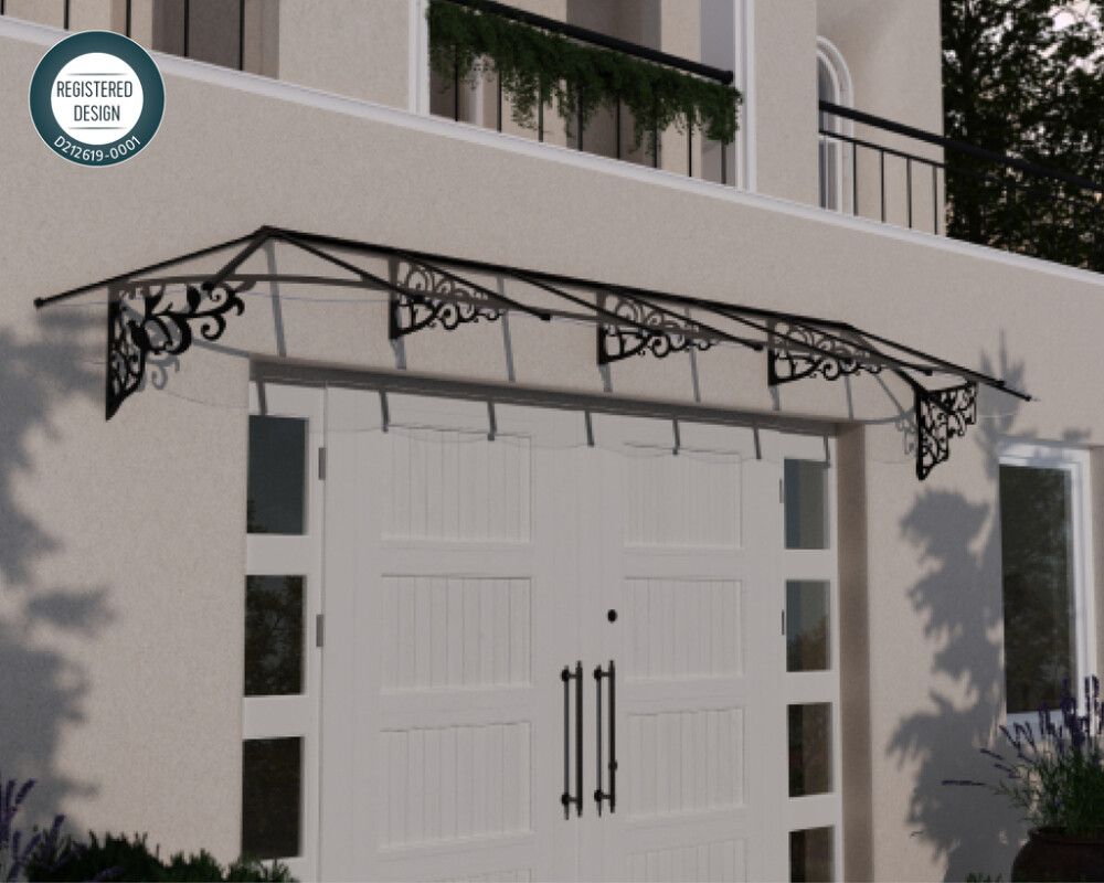 Ovikatos Lily French 0,9 x 4,7 m kirkas/musta