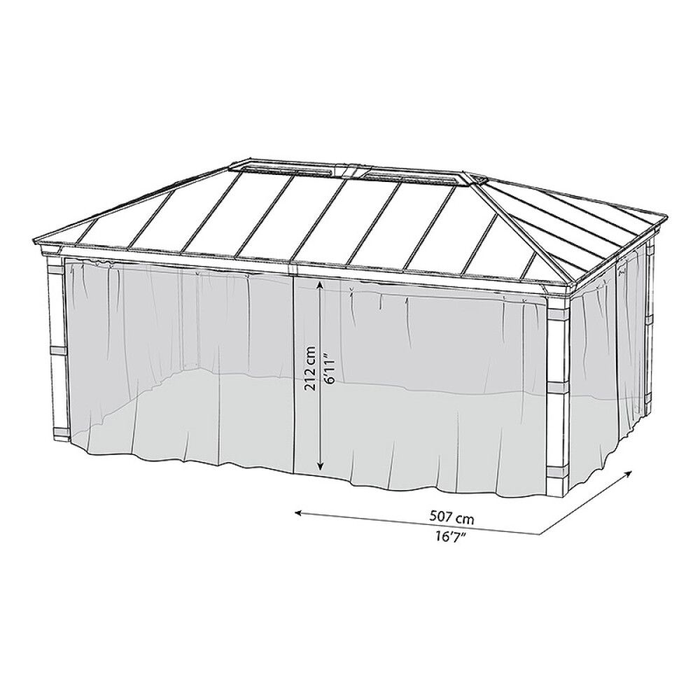 Verkkosetti Palram-Canopia Dallas 3,60 x 6,07 m