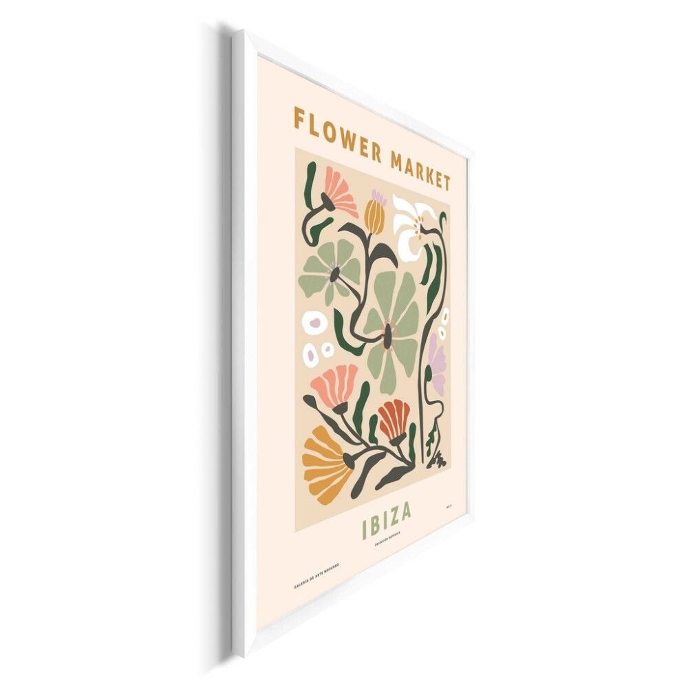 Sisustustaulu Reinders White Ibiza Flowers 50 x 70 cm