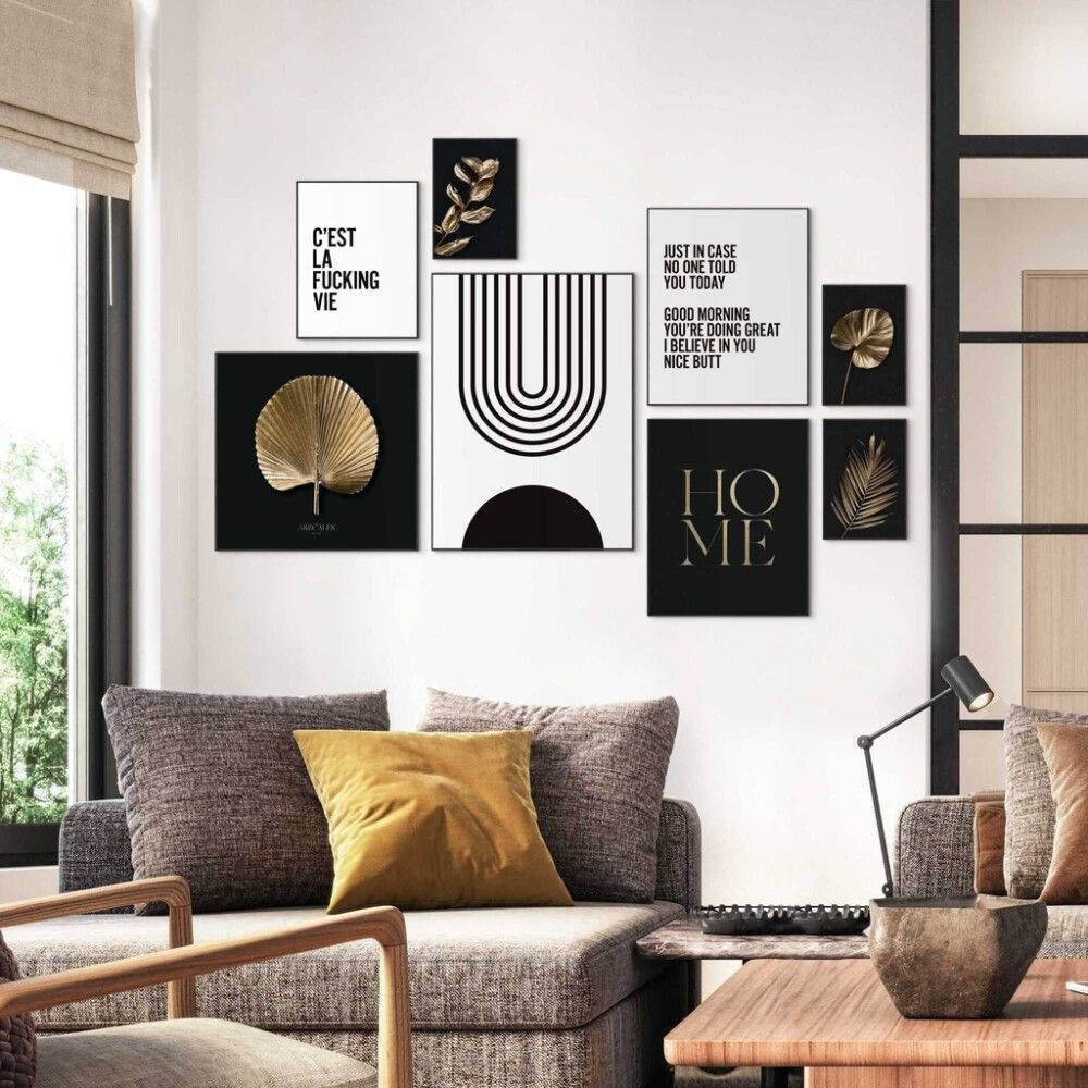 Sisustustaulu Reinders Areca Gold 50 x 50 cm