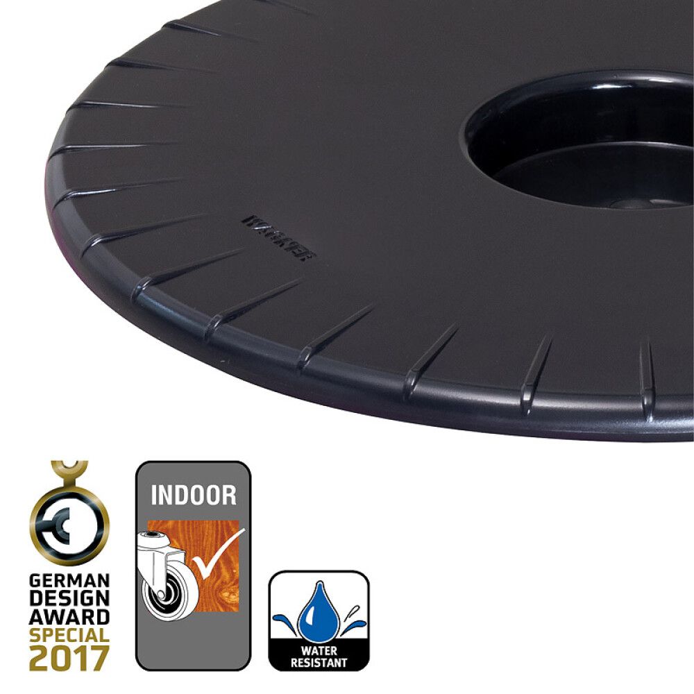 Ruukunalunen 30 cm musta muovi