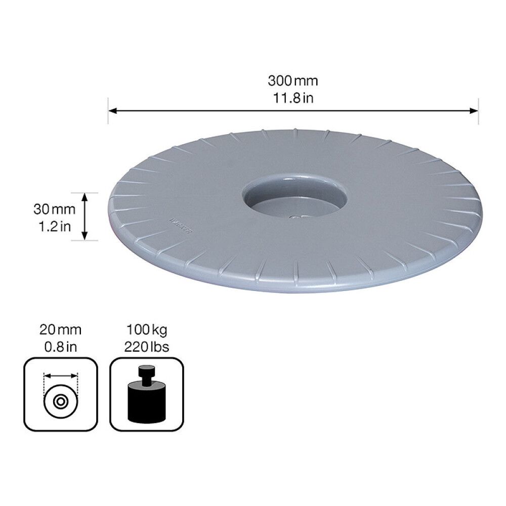 Ruukunalunen Ultraflat 30 cm hopea