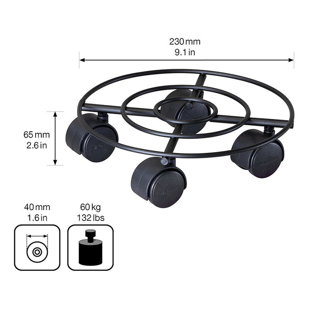 Ruukunalunen 23 cm musta teräs