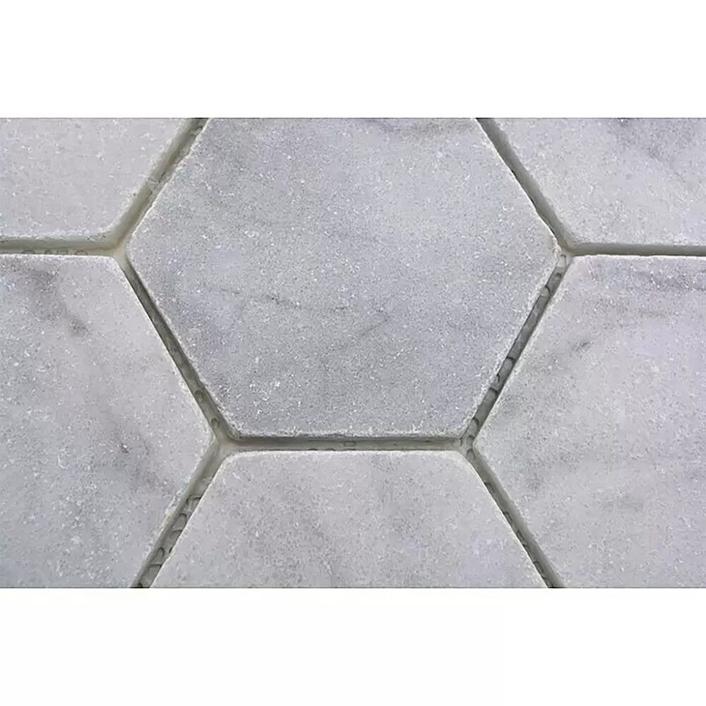 Mosaiikki Hexagon Ibiza White Antique Marble XNT HX142 Valkoinen 19,9 x 26,2 cm
