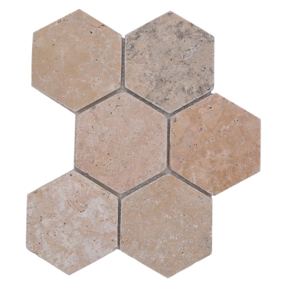 Mosaiikkilaatta Hexagon XNT HX146 Beige 19,9 x 26,2 cm