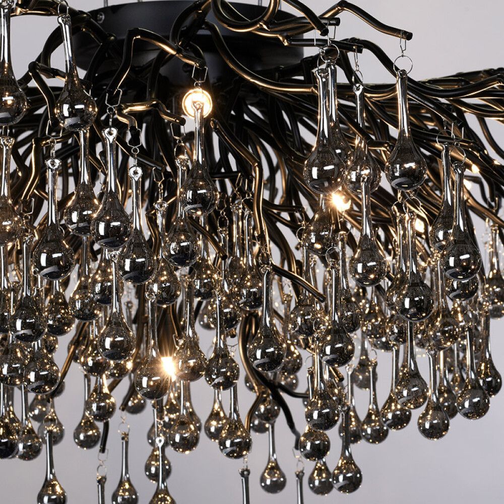 Kattovalaisin Paul Neuhaus Icicle musta Ø 100 x 50 cm