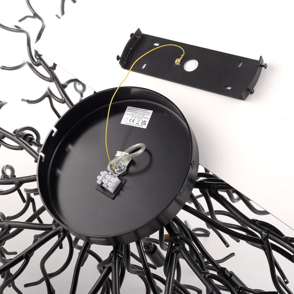 Kattovalaisin Paul Neuhaus Icicle musta Ø 100 x 50 cm