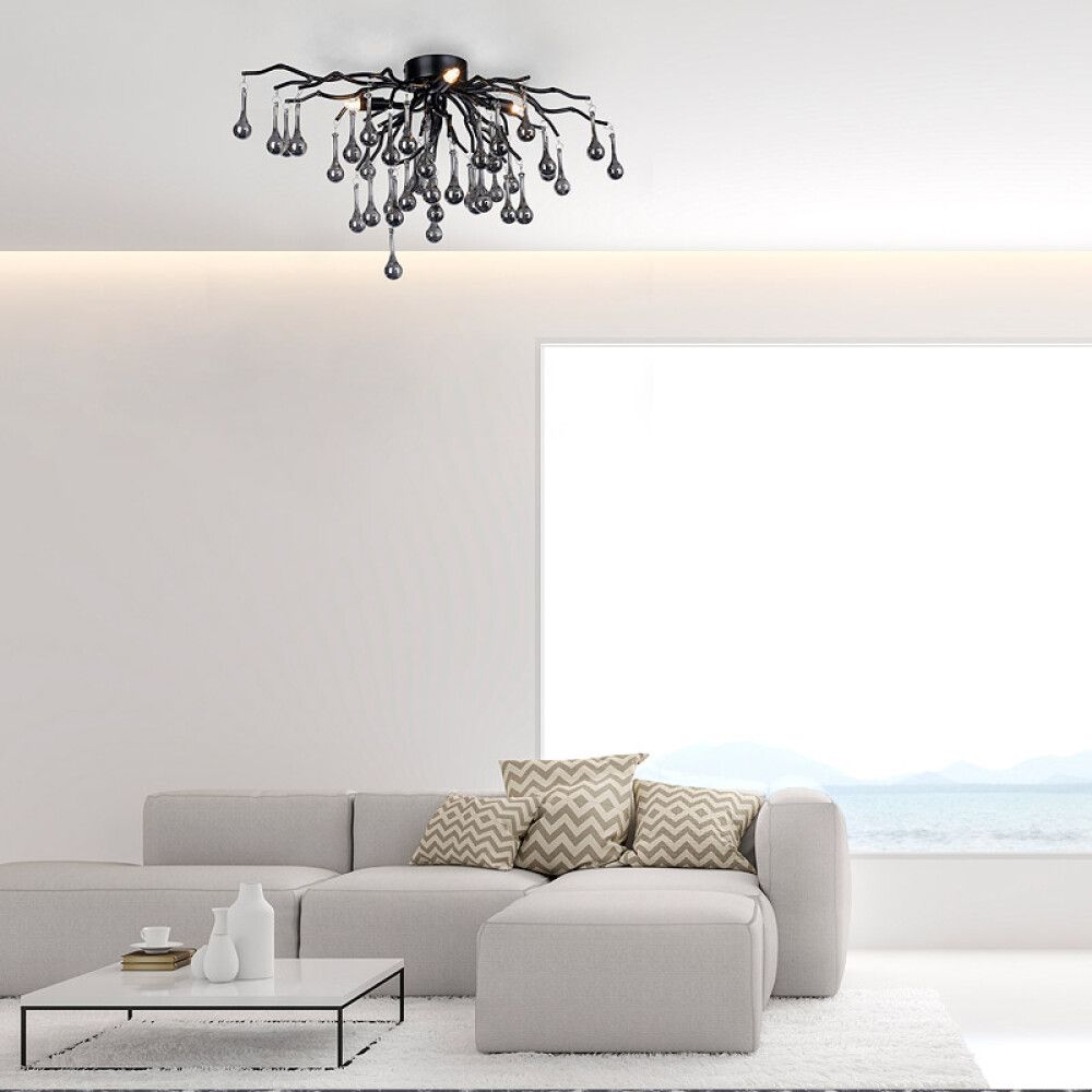 Kattovalaisin Paul Neuhaus Icicle musta 30 x 60 x 35 cm